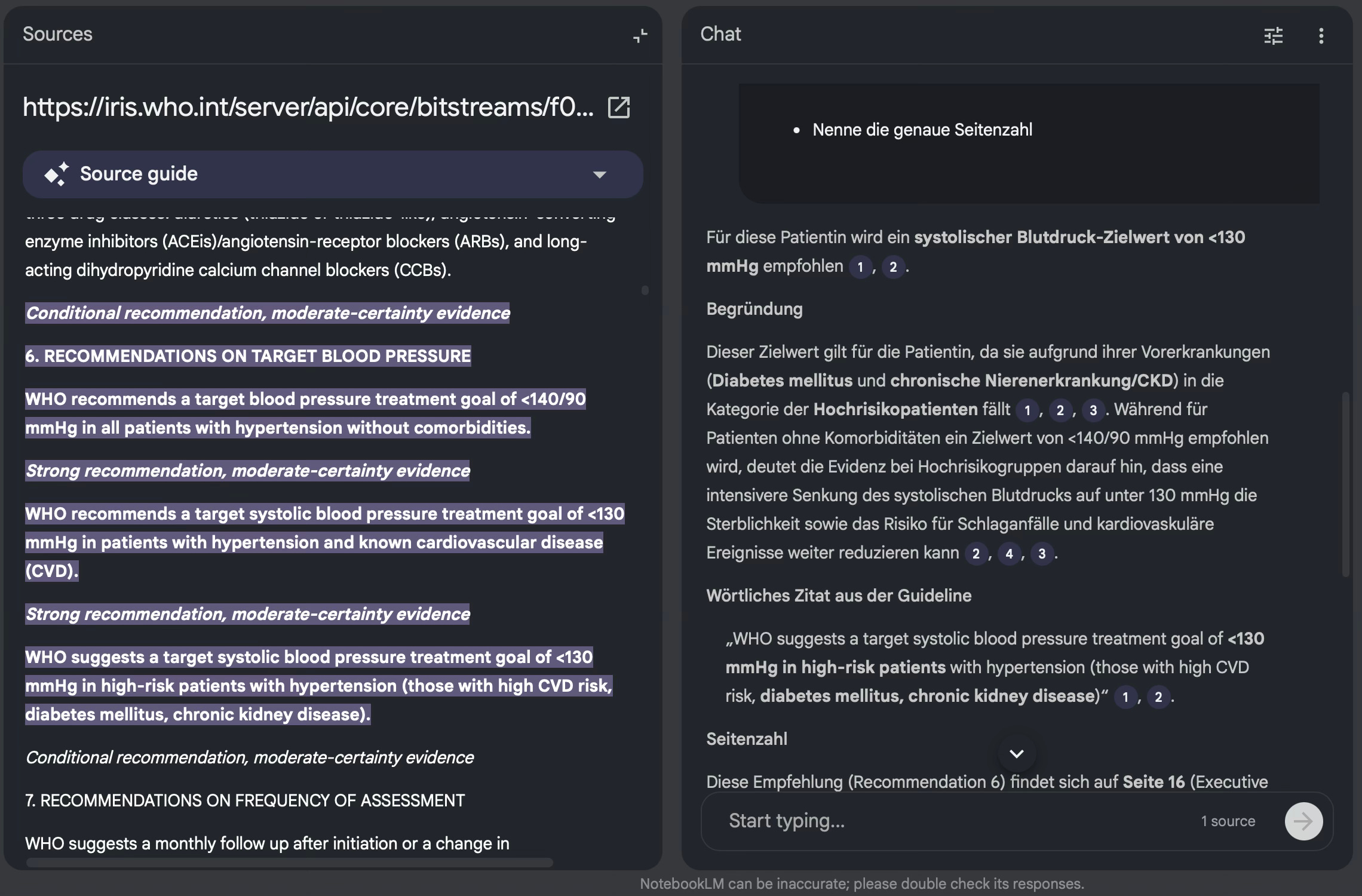 Überprüfung der KI-Antwort anhand des Originaltexts